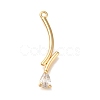 Brass Micro Pave Cubic Zirconia Pendants KK-M301-17G-1