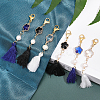 6Pcs 3 Colors Cotton Thread Tassel Big Pendant Decorations HJEW-CA0001-48-4
