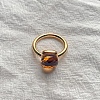 Square 304 Stainless Steel with Glass Finger Rings FS-WG8AAFA-25-1