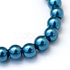 Baking Paint Pearlized Glass Pearl Round Bead Strands X-HY-Q330-8mm-06-2