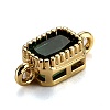 Real 18K Gold Plated Brass Micro Pave Cubic Zirconia Links Connectors ZIRC-L100-009G-3
