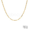 Gold Plated Stainless Steel  Paperclip Chain Necklaces BK0244-4-2