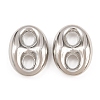 Brass Oval Links Connector Charms KK-H292-47P-01-1