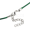 Waxed Cotton Cord Necklace Making MAK-S034-019-4
