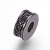 Brass Micro Pave Cubic Zirconia Beads ZIRC-F088-037B-2