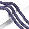 Flat Round Handmade Polymer Clay Beads CLAY-R067-10mm-04-5