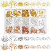 120Pcs 12 Style Brass Bead Caps KK-PH0004-93-1