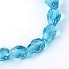 Transparent Glass Bead Strands GLAA-R024-6x8mm-11-2