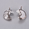 Natural Mixed Stone Tree of Life Wire Wrapped Pendants G-L520-E-R-NF-3