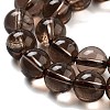 Natural Smoky Quartz Round Beads Strands X-G-E329-8mm-38A-4