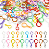 100Pcs 20 Styles Opaque Solid Color Bulb Shaped Plastic Push Gate Snap Keychain Clasp Findings KY-TA0001-58-1