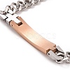 Crystal Rhinestone Rectangle & Cross Link Bracelet STAS-E160-30RGP-01-3