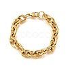 304 Stainless Steel Cable Chain Bracelets for Women LS-BJEW-Q050-01C-G-1