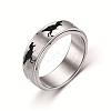 Rotating 201 Stainless Steel Anxiety Relief Rings for Women Men PW-WG4928D-03-1