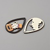 Halloween Theme Single Face Printed Aspen Wood Big Pendants WOOD-TAC0018-09F-2