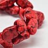 Dyed Nuggets Natural Howlite Beads Strands G-M139-06-A-1