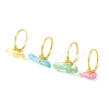 4Pcs 4 Color Dyed Natural Quartz Crystal Points Nuggets Finger Rings RJEW-TA00114-1
