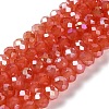 Baking Electroplate Glass Beads Strands DGLA-A039-J6MM-B01-1