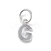 925 Sterling Silver Letter Charms STER-C012-01S-G-1