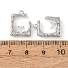Brass Micro Pave Cubic Zirconia Pendants KK-A295-02B-P-3