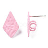 Spray Painted Iron Stud Earring Findings IFIN-N008-013C-3