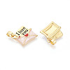 Brass with Enamel Pendants KK-T073-58A-G-2