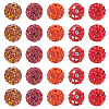 100Pcs 5 Colors Pave Disco Ball Beads RB-TA0001-25-2