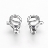 Tarnish Resistant 304 Stainless Steel Lobster Claw Clasps Hand Polished STAS-F125-10x6mm-P-2