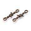 Tibetan Style Zinc Alloy Barbed Wire Links Connector Charms TIBE-N016-01AB-2