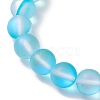 8mm Round Dyed Synthetic Moonstone Beaded Stretch Bracelets BJEW-JB10308-05-4