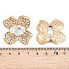 Alloy Rhinestone Stud Earrings for Women AL-CBA6127-02G-3