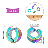 12Pairs PVD Vacuum Plating 304 Stainless Steel Clip-on Earring Findings STAS-UN0030-44-5