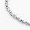 Electroplate Non-magnetic Synthetic Hematite Frosted Round Beads Strands G-N0014-2mm-21-1