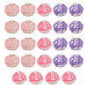 24Pcs 3 Colors Transparent Glass Round Beads GLAA-CA0001-55-1