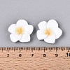Plumeria Flower Opaque Resin Cabochons CRES-T025-30A-02-4