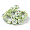 Handmade Porcelain Flower Beads Strands PORC-J008-04C-3