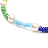 Glass Seed & Glass Pearl Beaded Necklace for Girl Women NJEW-TA00007-4
