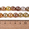 Electroplate Natural Agate Beads Strands G-T131-55-31-5