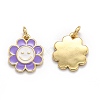 Brass Enamel Charms KK-O135-01D-2