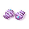 Transparent Glass and Enamel Beads Strands GLAA-T034-01G-3