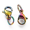 Ion Plating(IP) 304 Stainless Steel Lobster Claw Clasps X-STAS-G240-01A-C-3