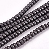 Matte Style Frosted Non-magnetic Synthetic Hematite Beads Strands G-M007-78-1