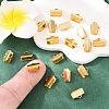 SHEGRACE Brass Ribbon Crimp Ends XGR0060G-59G-5