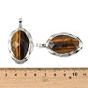 Natural Tiger Eye Faceted Pendants G-D102-02P-02-3