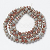Electroplate Opaque Solid Color Glass Beads Strands EGLA-A034-P4mm-J02-2