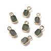 Natural Green Aventurine Rectangle Charms G-Q169-07G-05-1