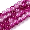 Crackle Baking Paint Imitation Jade Glass Beads Strands X1-DGLA-T003-8mm-12-1