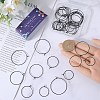 SUNNYCLUE 40Pcs 4 Style 304 Stainless Steel Hoop Earring Findings STAS-SC0007-30-3