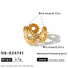 304 Stainless Steel Cuff Open Rings for Women WG51A71-04-1