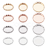 Unicraftale 24Pcs 12 Style 304 Stainless Steel Cabochon Settings STAS-UN0024-53-1